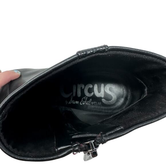 Circus by Sam Edelman HARLEY Heeled Ankle Boots Womens 8M Black Pointed Toe - Picture 12 of 15